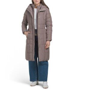 COLE HAAN Cashew Down Filled Heavyweight Coat